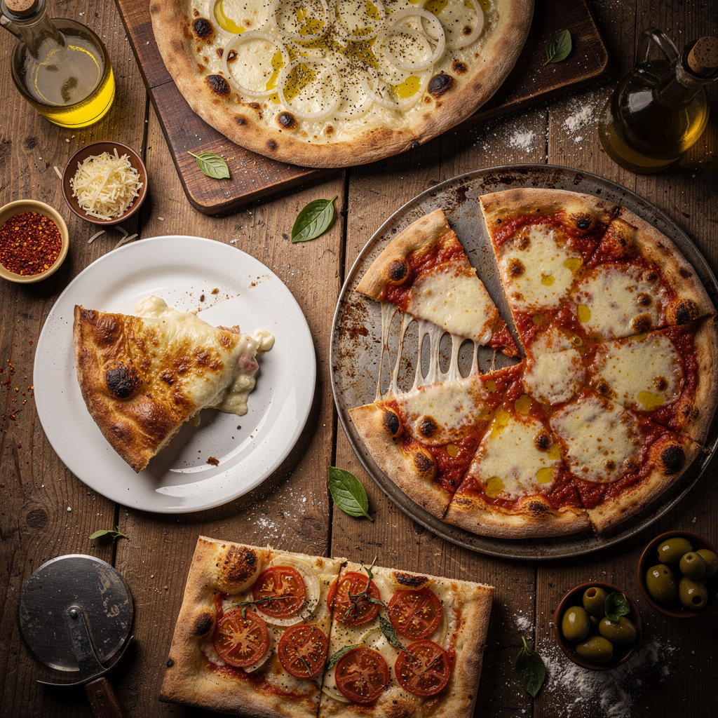 La Popular pizzas tradicionales clásicas - mozzarella, napolitana y fugazzeta auténticas